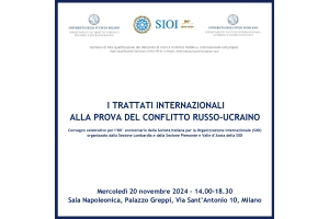 SIOI - I Trattati Internazionali alla prova del conflitto Russo-Ucraino