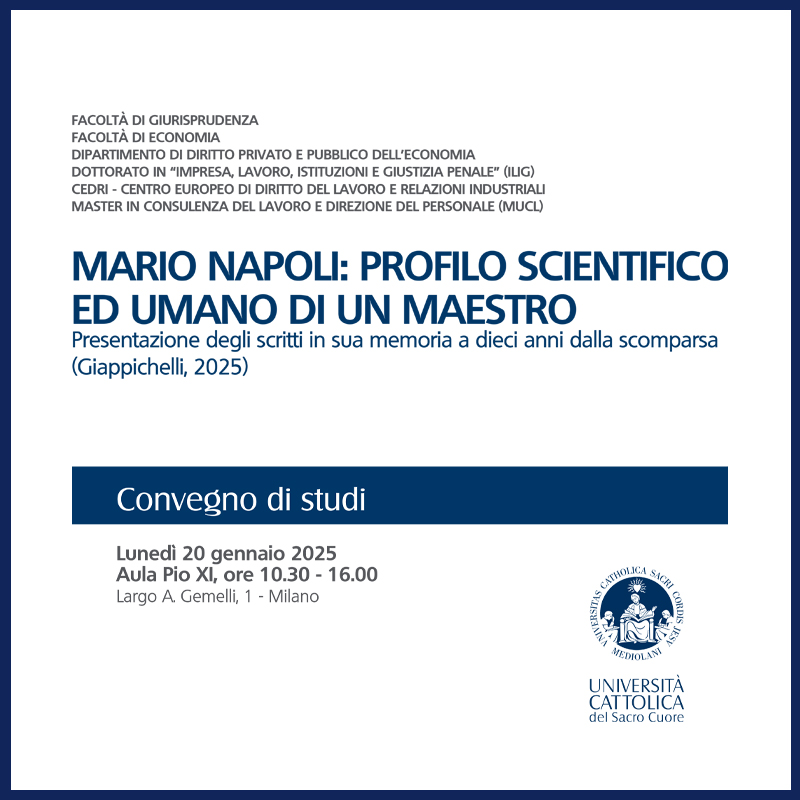 Mario Napoli: Profilo scientifico ed umano di un Maestro