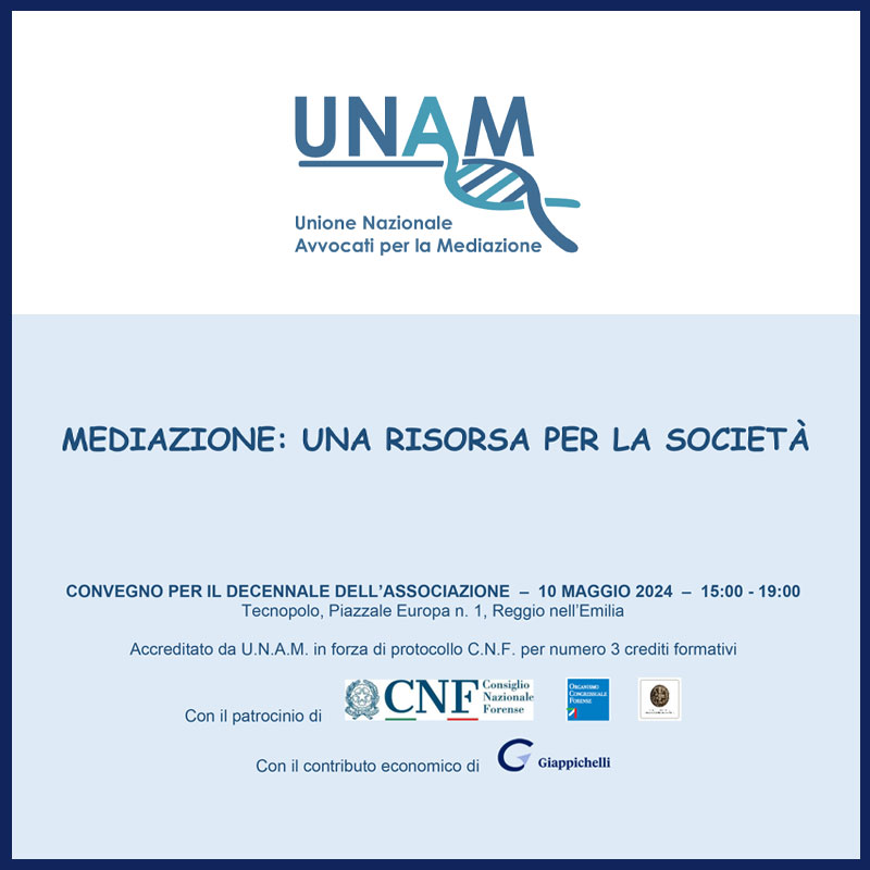 UNAM - Mediazione: una risorsa per la società